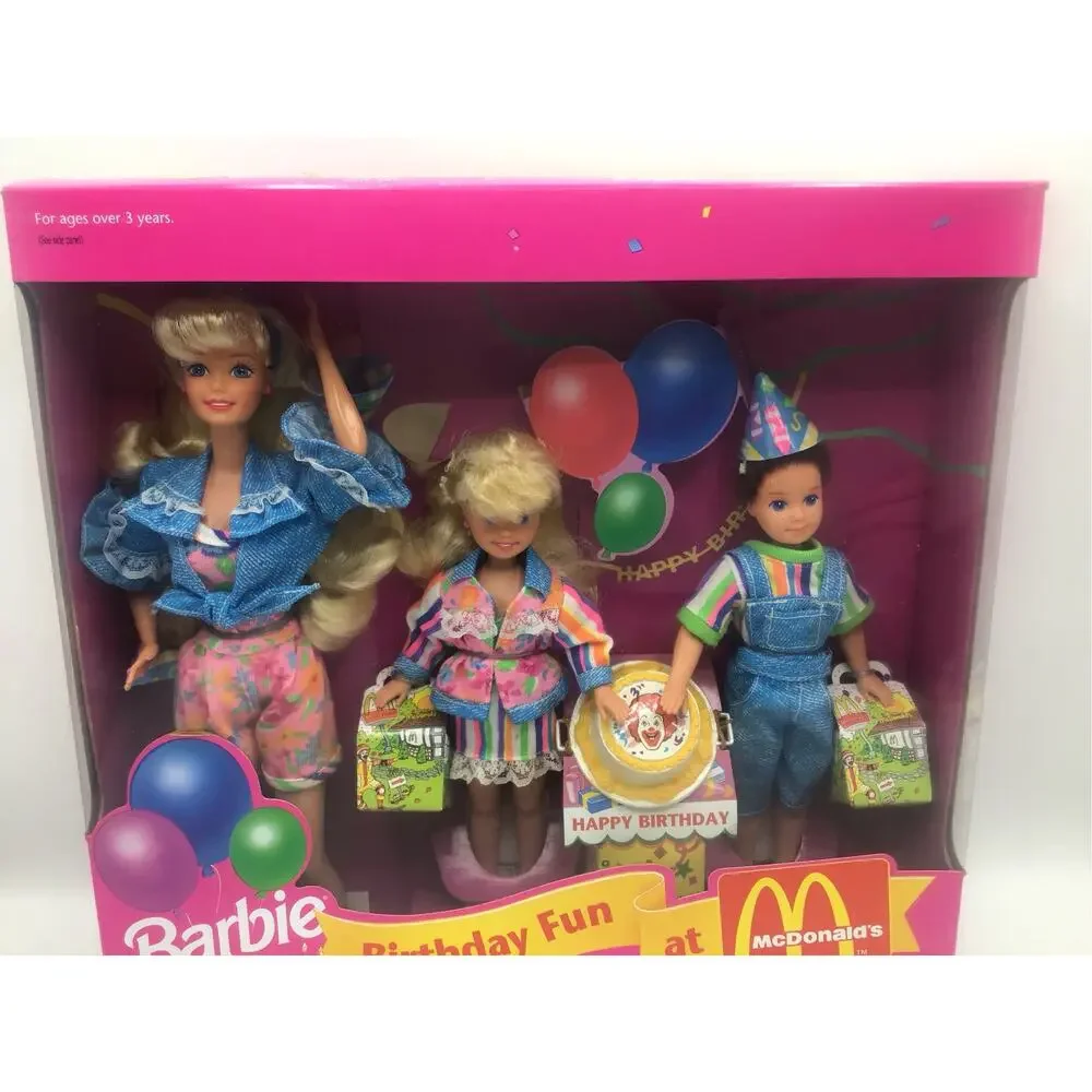 Barbie Birthday Fun At McDonalds Gift Set 1993 Mattel 11589 Stacie Todd NIB New